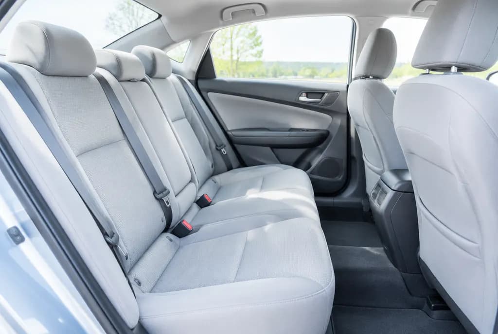 Spotless empty rear passenger seats